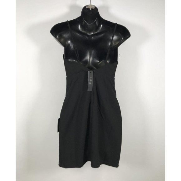 NWT LuLu's Black Strappy Bodycon Sheath Mini Cocktail/Homecoming Dress | Size S - Picture 2 of 11